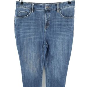 Chico's So Slimming Girlfriend Slim Leg Crop Jean Size 2.0